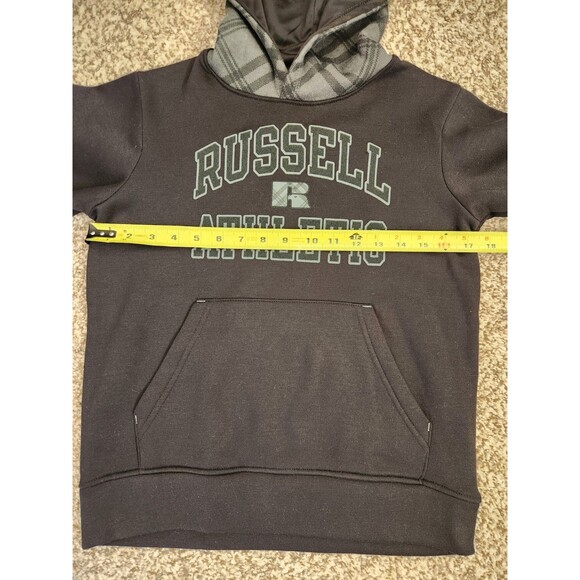(TWO) RUSSELL ATHLETIC Hoodies Set of 2 Boys Size Medium Black & Tan 10/12 *NWT* - Picture 6 of 7